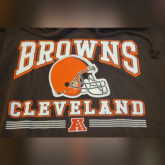 NWT Cleveland Browns '47 Brand Block Logo NFL Official Hoodie Size Medium - Picture 9 of 14
